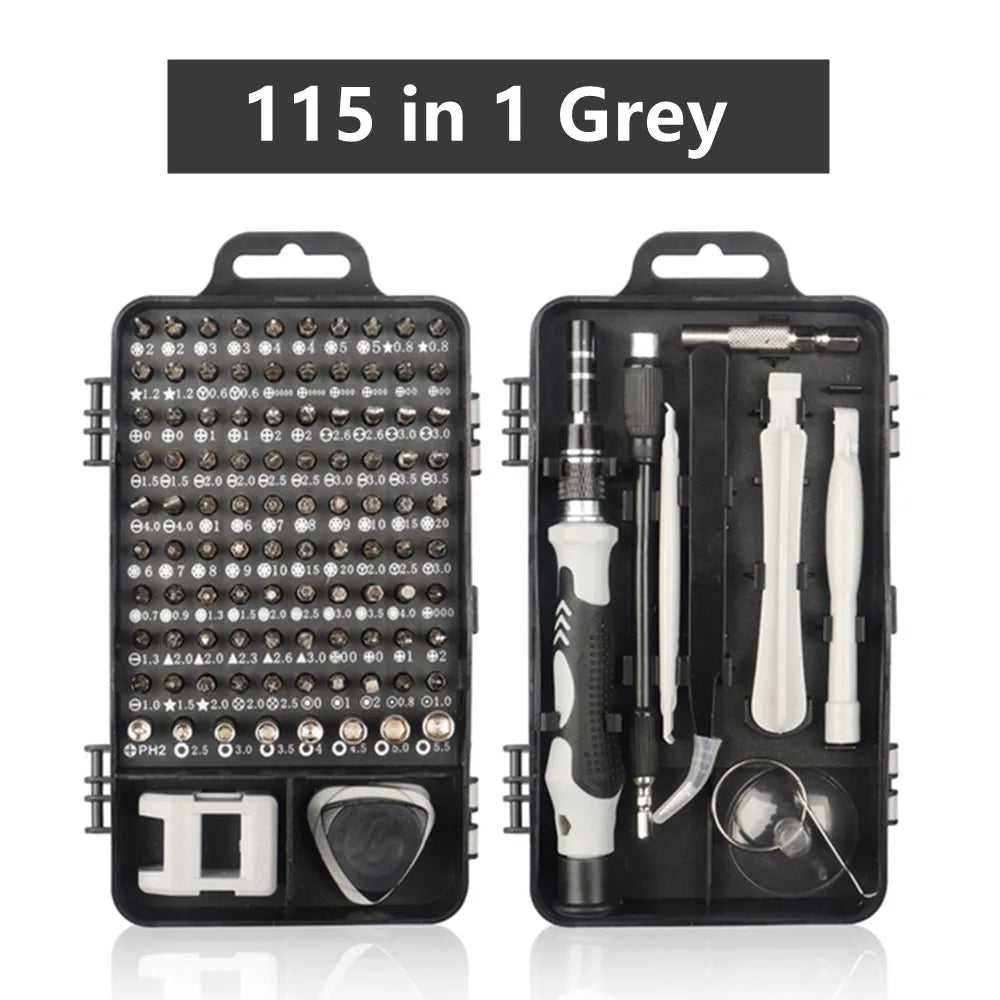 115/122/160 In 1 Precision Screwdriver Sets, Computer Repair Kit with Mini Wrench and Screw Remover,For Tablets,Watches,Iphones