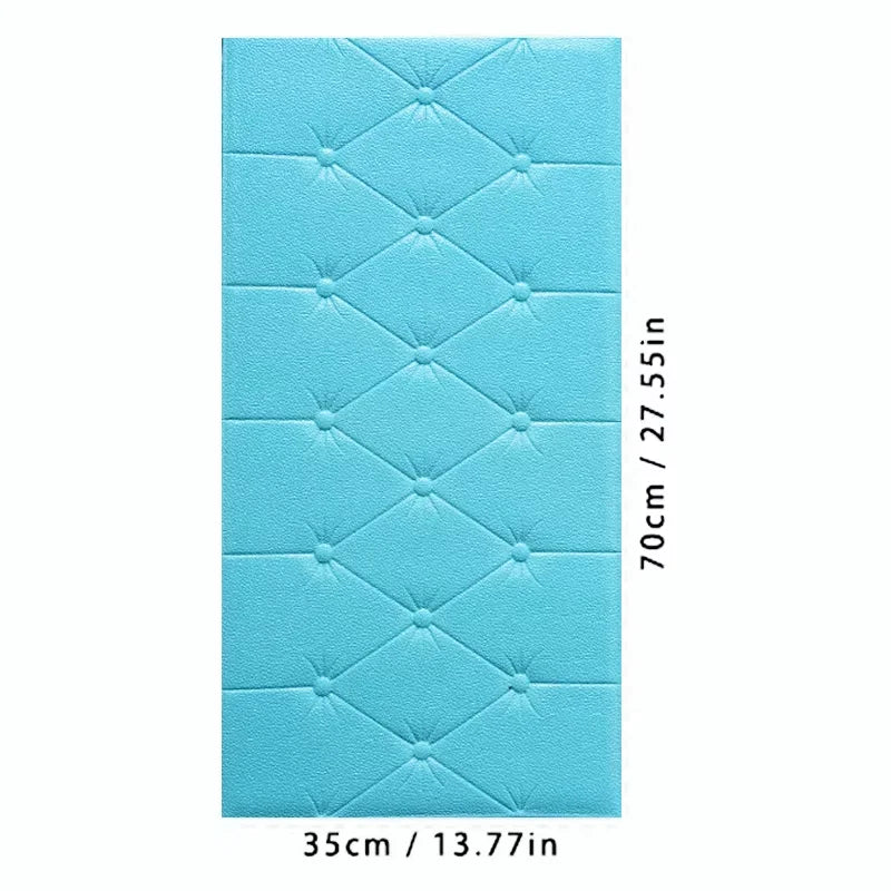 Self adhesive anti-collision soft foam pad 3D tatami thick wall sticker wallpaper for children's bedroom living room wall pad