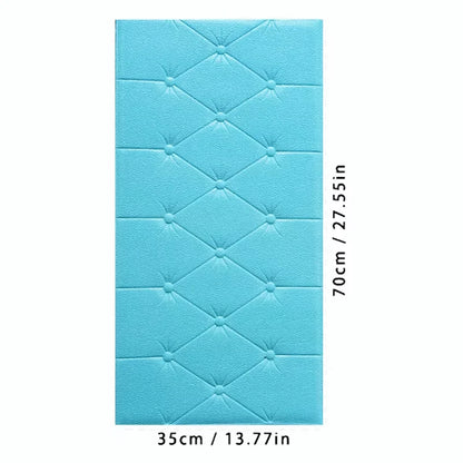 Self adhesive anti-collision soft foam pad 3D tatami thick wall sticker wallpaper for children's bedroom living room wall pad