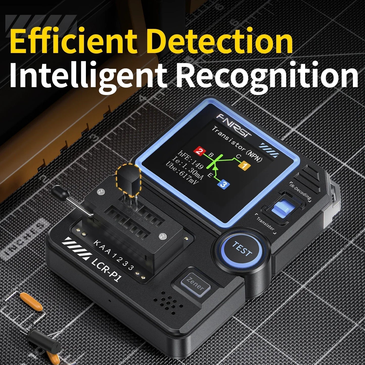 FNIRSI LCR - P1 A Multifunctional Tester for Transistors, Diodes, Capacitance, Resistance, LCR and ESR Measurements