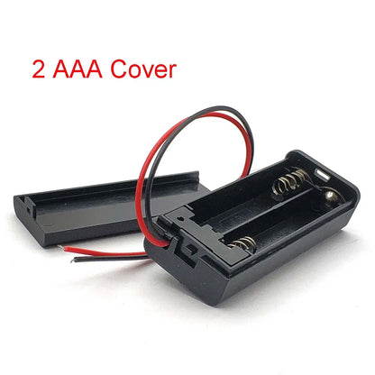 AAA Battery Holder Case Box with Leads with ON/OFF Switch Cover 2 3 4 Slot Standard Battery Container