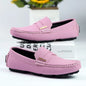 Men's Sleek Metal-Buckle Driving Loafers, Men's Daily Casual Slip-On Footwear, Men's Reinforced Abrasion-Resistant Footwear