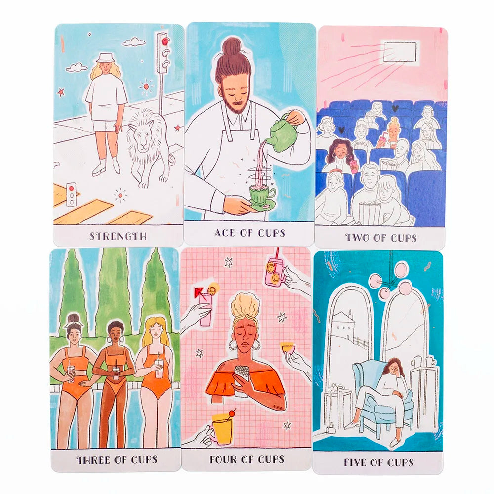 78pcs Real Talk Tarot Deck + PDF Guidebook 10.3*6cm Divination Game Family Friends Party Collectibles