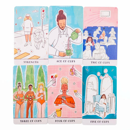 78pcs Real Talk Tarot Deck + PDF Guidebook 10.3*6cm Divination Game Family Friends Party Collectibles