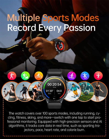 2026New Smart Watch For Men Micro-examination Health Blood pressure Uric Acid ECG+PPG Fitness Tracker Clock Smartwatch Women Men