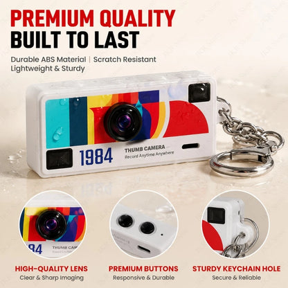 1080p Mini Thumb Camcorder Keychain Camera with Flash and Memory Card Support for Event Photography and Party Recording
