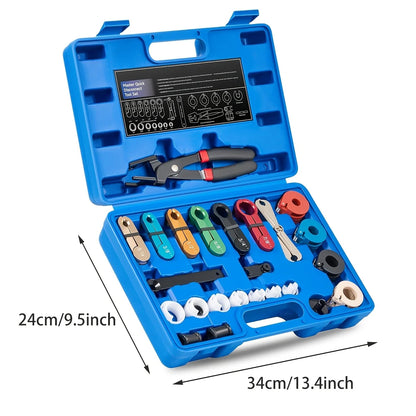 26pcs Fuel Line Disconnect Tool Set with Fuel and AC Disconnect Pliers - Master Quick Disconnect Tool for AC Fuel Line System