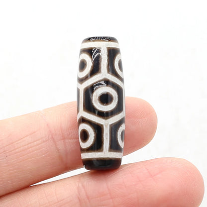 Natural Stone Bead Tibetans Divination Pattern Natural Agates Loose Bead for Women Making DIY Jewerly Necklace Gift 12x30mm