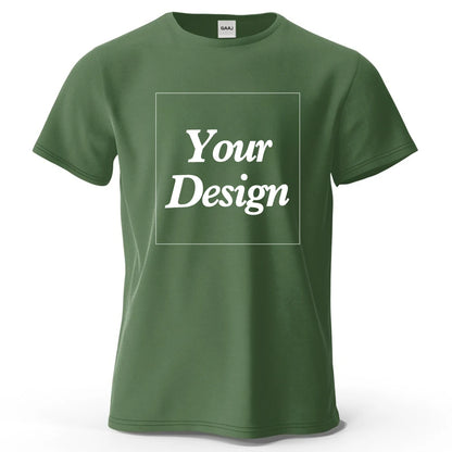 Custom T shirt Customized Tshirt Personalized Tee Shirt Diy Print Your Photo Brand Logo Text Men Women 100% Cotton Premium Gift