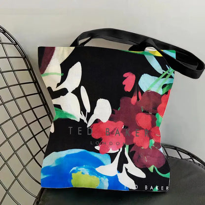 Fashion T-TED B-BAKERs Storage Bags Canvas Double-Sided Print Fashion Shoulder Tote Shopping Bag Gift Eco Handbags