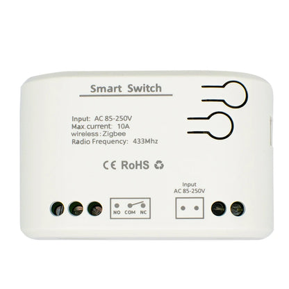 Zigbee Smart Relay Module Switch 1CH 12V 24V 220V 110V RF433 Wireless APP Remote Controller Work With Tuya/Smart-Life APP Alexa
