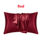 New 2pcs Nordic Pure Emulation Silk Pillowcase White Black Grey Decorative Pillow Covers Luxury Comfortable Home Bedding Cases