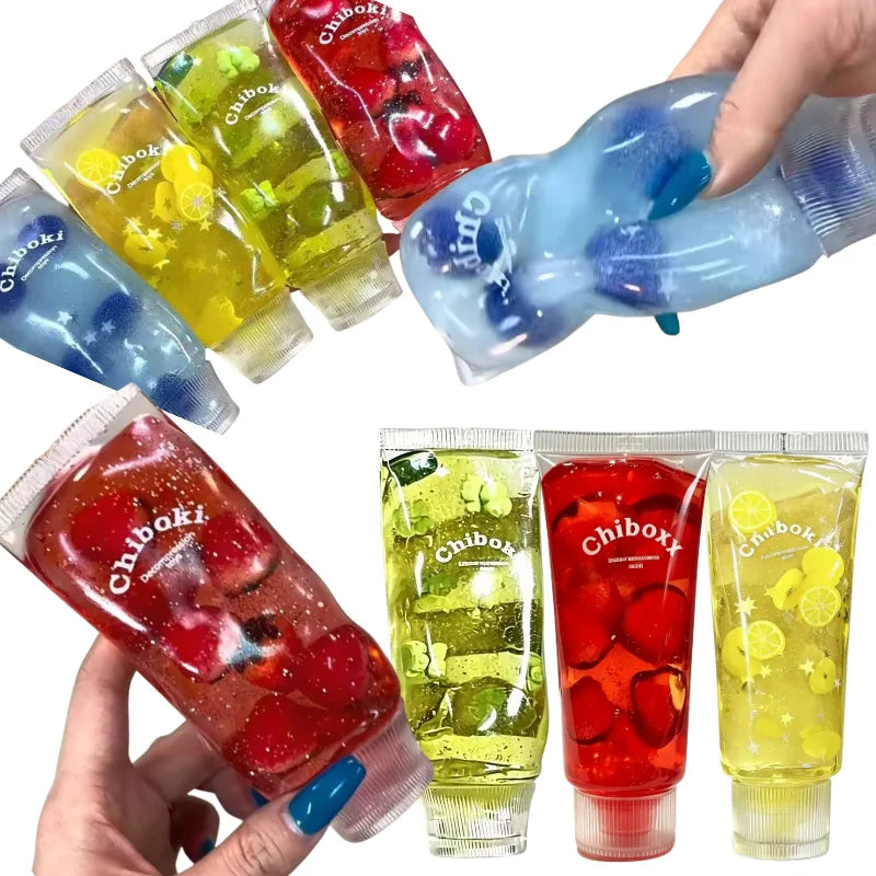 Fruit Filled Maltose Toothpaste Slow Rebound Squeeze Toy Deformable Sensory Fidget Stress Relief Blind Box