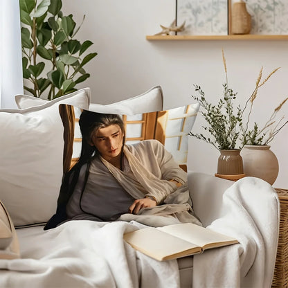 1pc Zhang Linghe Fan Bedroom Pillow Cover, Polyester 2D Double-Sided Print, C-Drama Warrior Cushion, Perfect Gift for Fans & Car