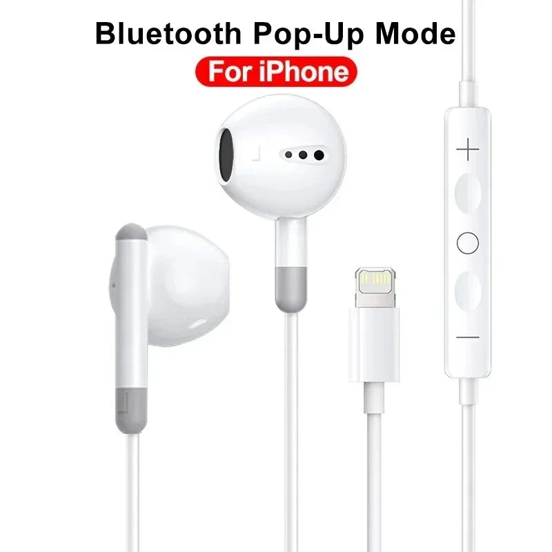 Wired Earphones For iPhone 17 16 15 Pro Max In-Ear Earbuds 14 13 12 Headphones For Samsung Xiaomi Headsets