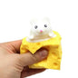 PVC Cheese Mouse Decompression toy Stress Relief Squeeze Anti Stress Toy Pop Up Funny Fidget Toys children