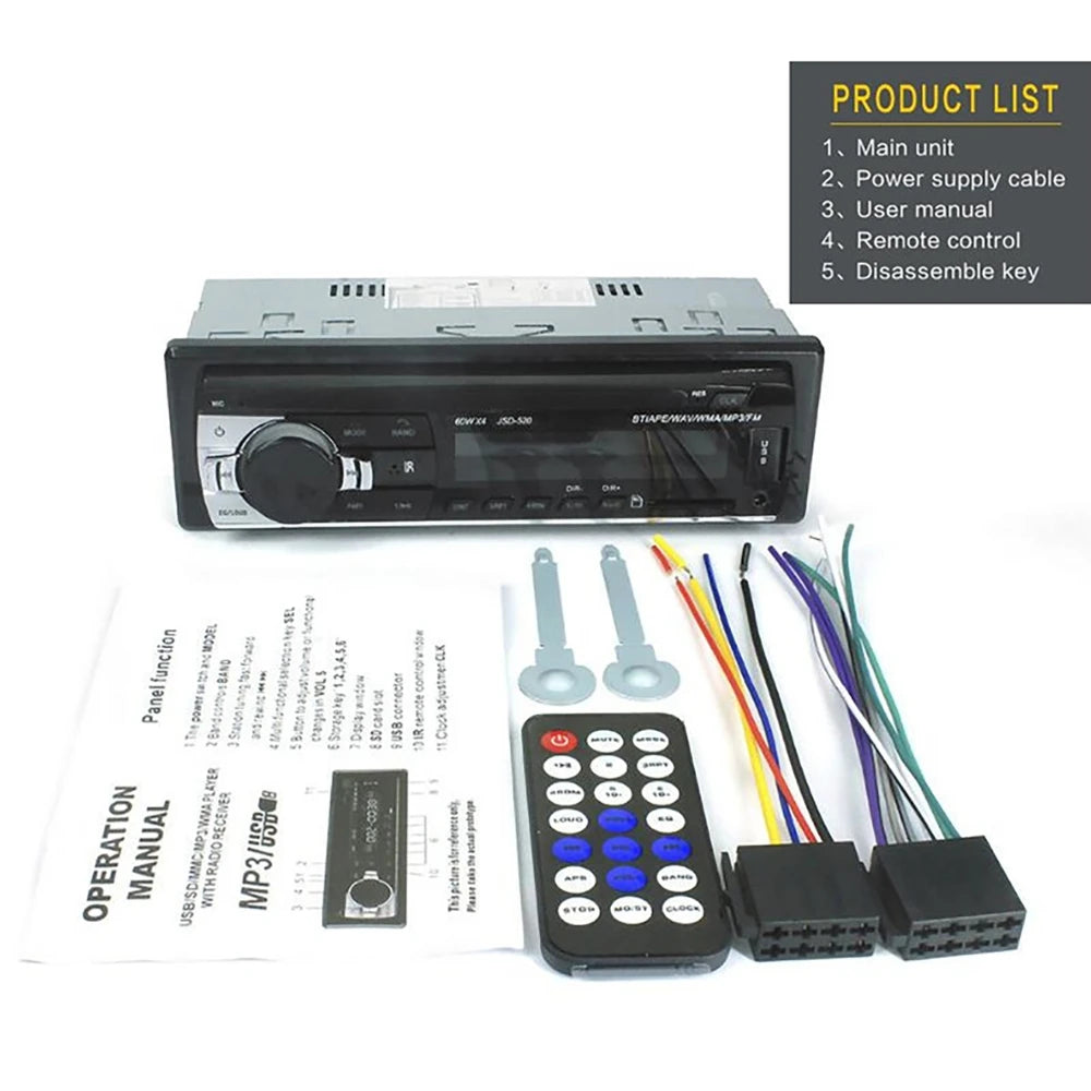 12/24V 60W Car MP3 Player Stereo bluetooth Audio Radio Car Truck Usb Bluetooth Handsfree Call Car USB Card Insert MP3 Radio Kit