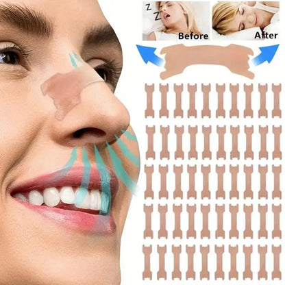Anti Snore Sleep Aid Nasal Strips 100/200pcs Gentle Adhesive Nose Patches for Adults Improve Night Breathing