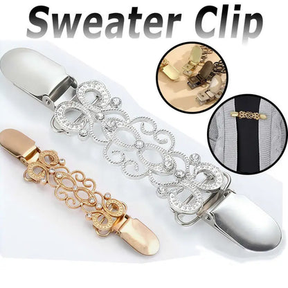 Fashion Sweater Clip Duck Clip Cardigan Buckle Shawl Brooch Blouse Pin Metal Clothes Decoration