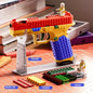 Hanging Toy Gun Continuous Firing Building Block Pistol Shell Throwing Airsoft Blowback Empty Outdoor CS Weapon for Boys Adult