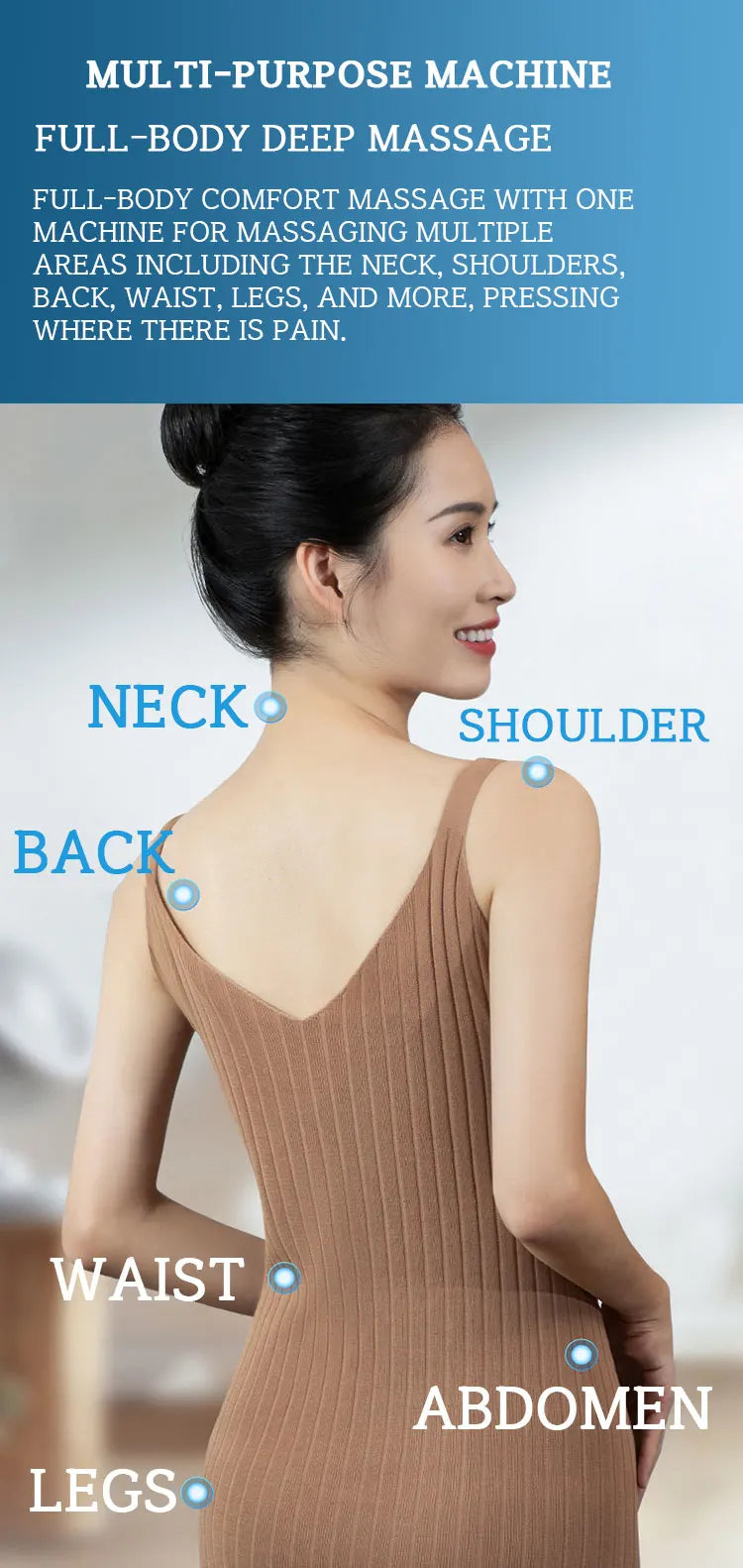 Haier Cervical Neck Massager Pillow Back Muscle Massagers Machine 3D Stereo Electric Massage Device Relax Tool