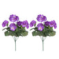 2/4pcs Artificial Flowers Faux Geranium UV Resistant Fake Flower for Planter Outdoor Garden Patio Decor Home Table Decoration