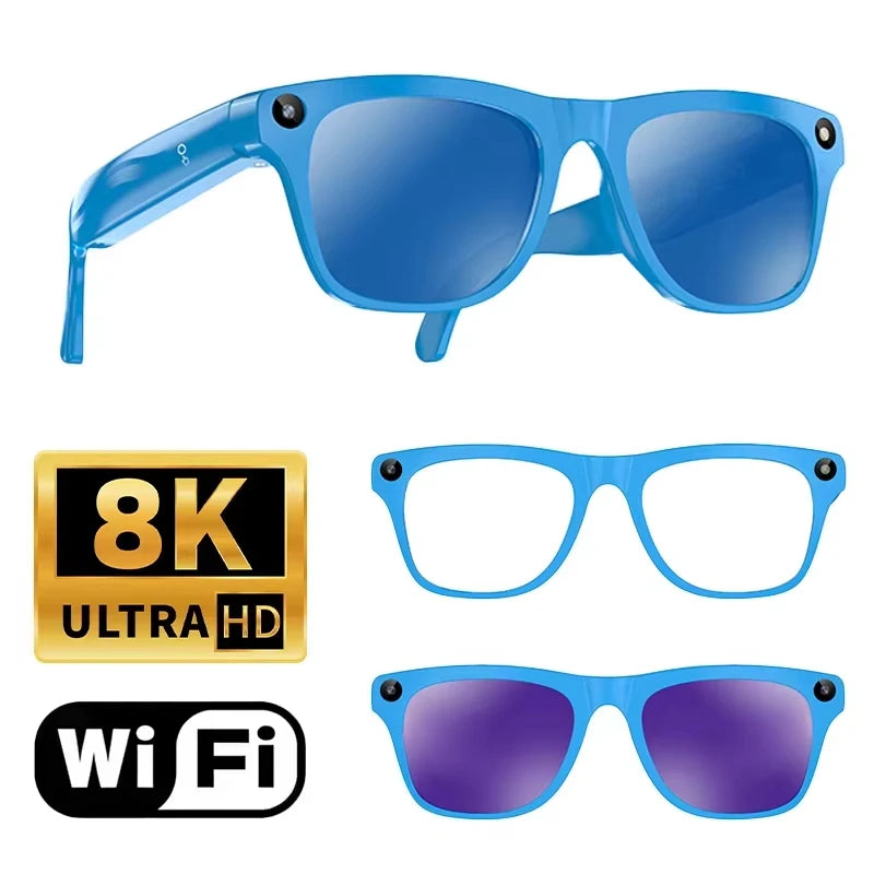 Lenovo 8KHD 2400W Upgrade Smart AI Glasses Women Men Color Changing Photo Video Voice Call Translation Motorcycle Glasses