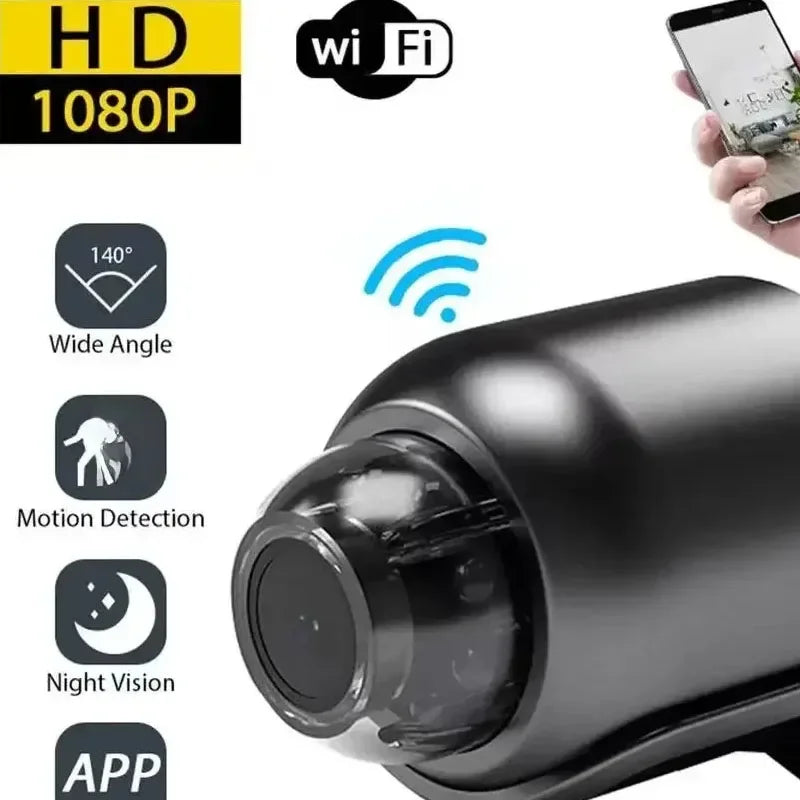 Mini kamera WiFi 1080P HD, wewnętrzna kamera bezpieczeństwa z noktowizorem, dwukierunkowym audio, do monitorowania dzieci i zwierząt domowych