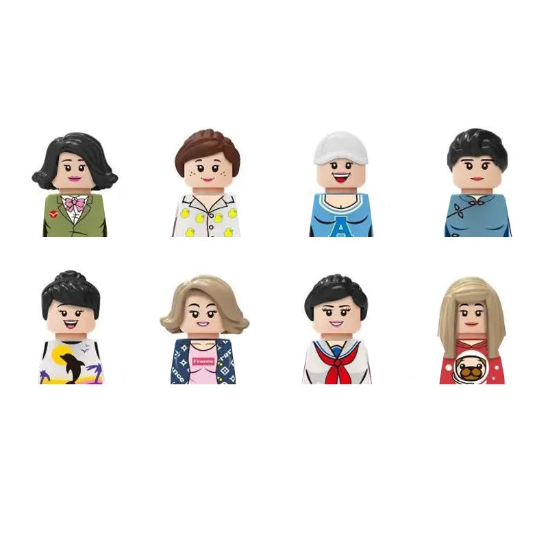 City Career 3D Building Block Dolls Toys Cartoon Character Models Mini Action Figures Educational Toys Children's Gifts