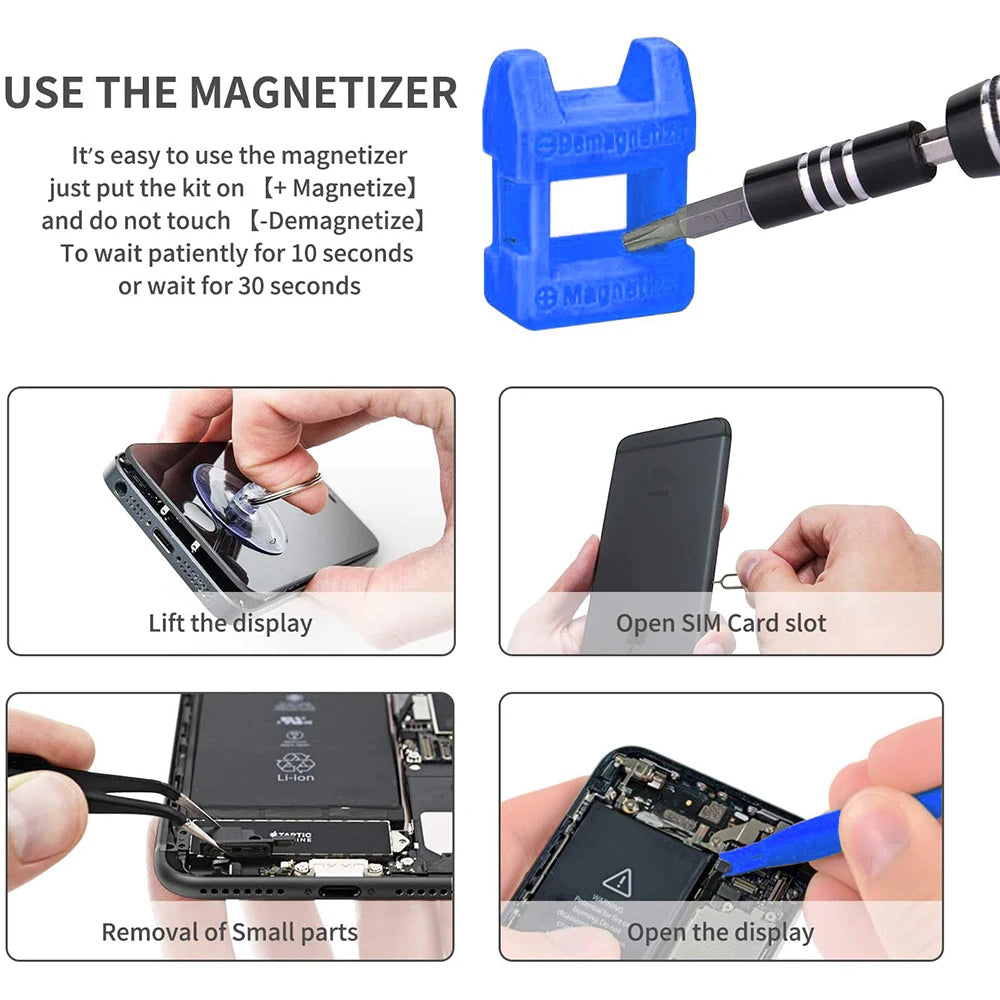 115/122/160 In 1 Precision Screwdriver Sets, Computer Repair Kit with Mini Wrench and Screw Remover,For Tablets,Watches,Iphones