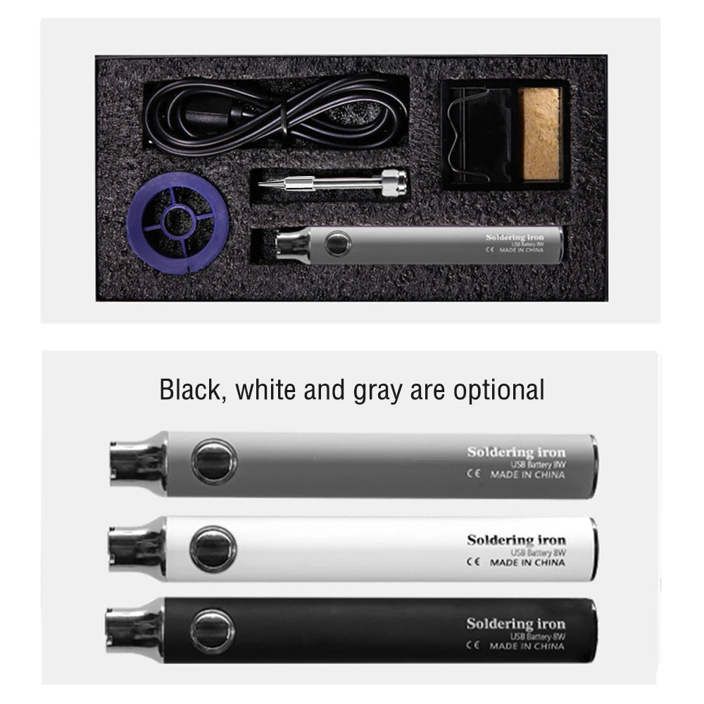 USB Soldering Iron Wireless Charging Electric Solder Iron 5V 8W Fast Charging Lithium Rechargeable Portable Repair Welding Tools