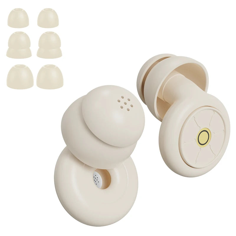 EarPlugs for Sleeping Noise Cancelling 50dB,Reusable Silicone Earplugs Strong Sound Insulation,Multiple Sizes of Ear Caps,Unisex