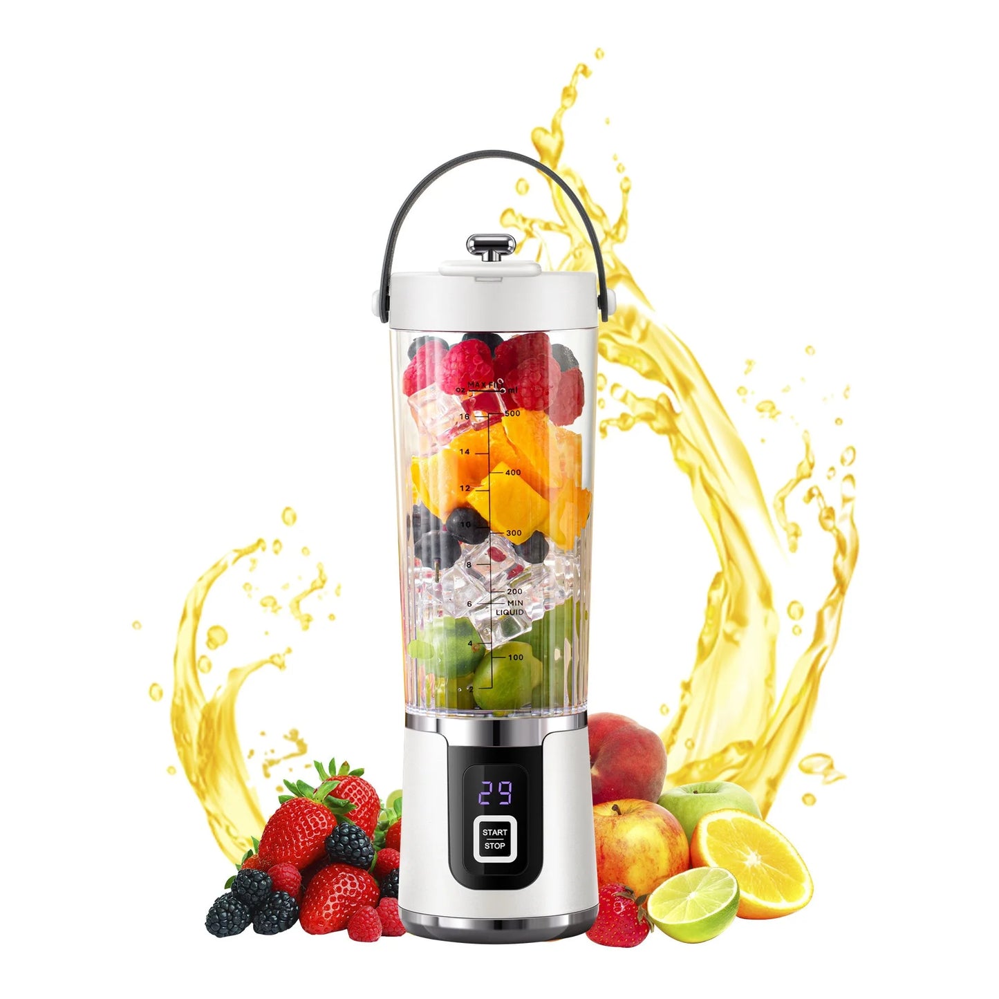 Portable Electric Juicing Cup, Mini Wireless Fruit Blender, USB Rechargeable Multifunctional Kitchen Juicer for Outdoor Use