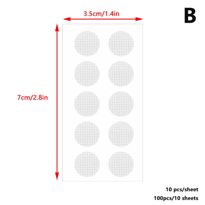 New-100Pcs Clear Invisible Earlobes Protective Stickers For Stretched Ear Lobes And Relieve Strain From Heavy Earrings