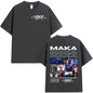 Rapper Maka 2025 Tour Graphic T Shirts Men Fashion Vintage T-shirt Casual Cotton Short Sleeve T Shirt Short Sleeve Streetwear