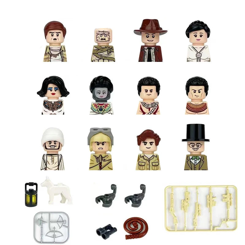 City Career 3D Building Block Dolls Toys Cartoon Character Models Mini Action Figures Educational Toys Children's Gifts