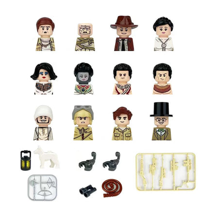 City Career 3D Building Block Dolls Toys Cartoon Character Models Mini Action Figures Educational Toys Children's Gifts