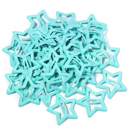 50pcs Colorful Star BB Hair Clips Girls Y2K Cute Star Barrettes Women Simple Metal Snap Clip Headdress Hair Jewelry Accessories