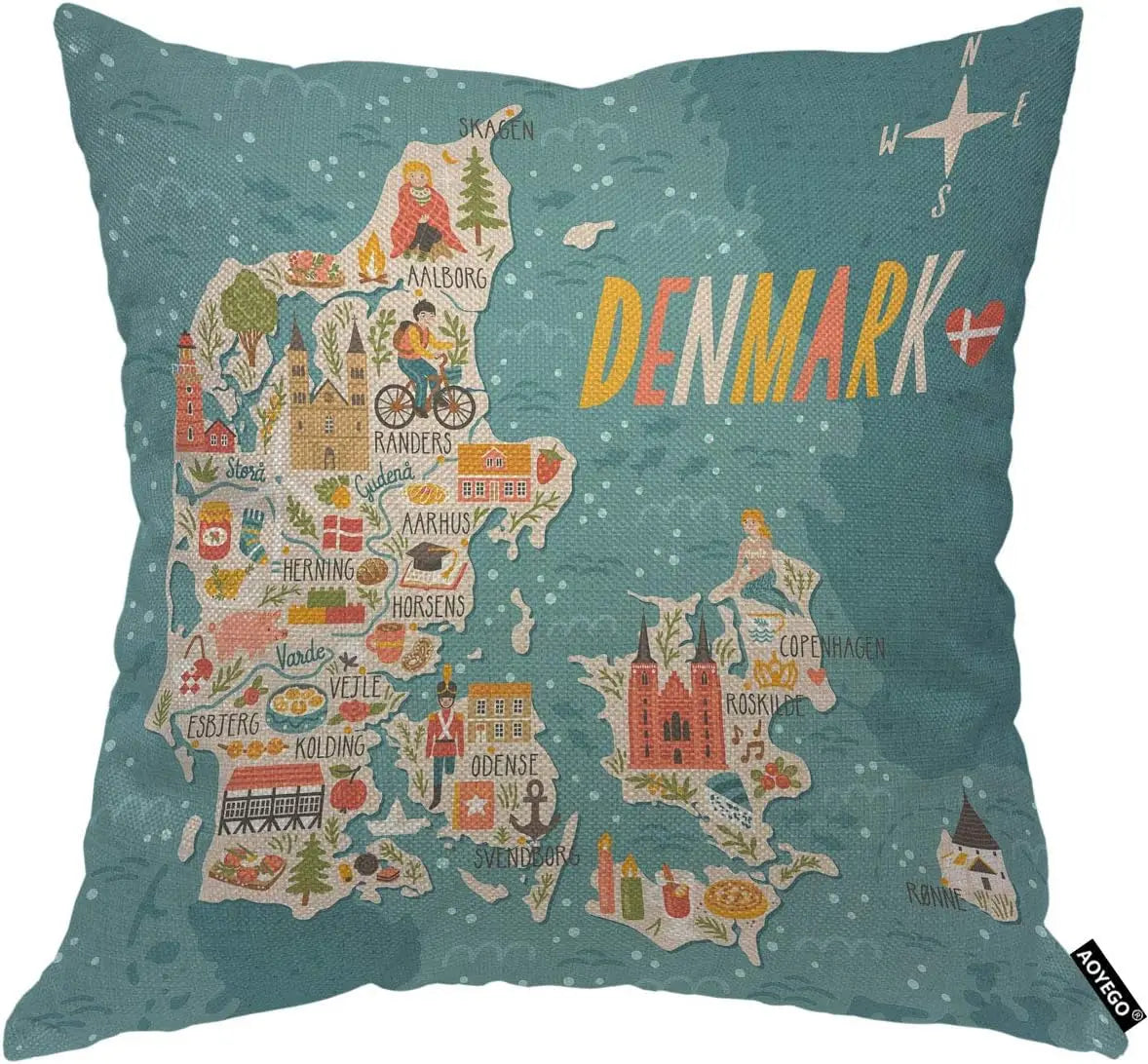Cute Corgi Dog Pillow Cover, Cartoon Pet Cushion Case, Animal Lover Home Decor, Funny Dog Gift for Kids and Adults