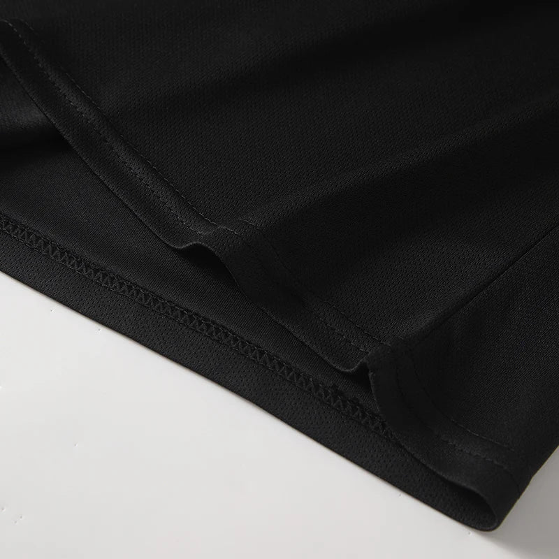 1/2-Piece Men's Summer Black And White Solid Color Quick Drying Sports Short Sleeved Loose And Breathable Sports Running Trend