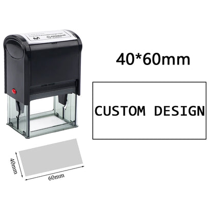 Custom Self-Inking Stamp DIY Rubber Stamp Kit Custom LOGO Personalized Self Inking Business Address Name Number Letter Printing