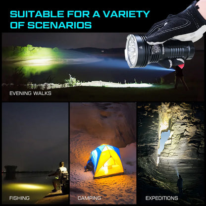 Sofirn IF30 12000lm SFT40 LED Flashlight Powerful 32650 Battery Lanterna USB C Rechargeable Torch Outdoor Light IPX8 Waterproof
