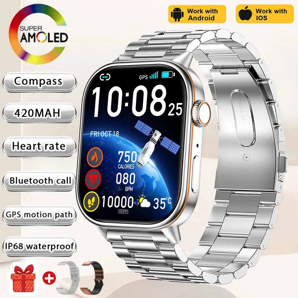 2026 New Women Fashion Sports Smart watch 2.01-inch Screen IP68K Swim GPS Positioning Bluetooth Call Health Heart Rate Bracelets