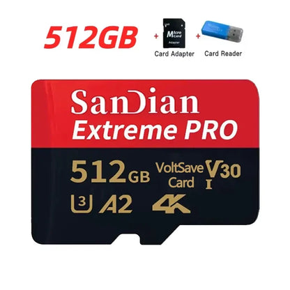 High Speed Flash Card 1TB Original SD Card 128GB Micro TF/SD Card Stable Performance for Laptops/Digital Camera/MP3 Player
