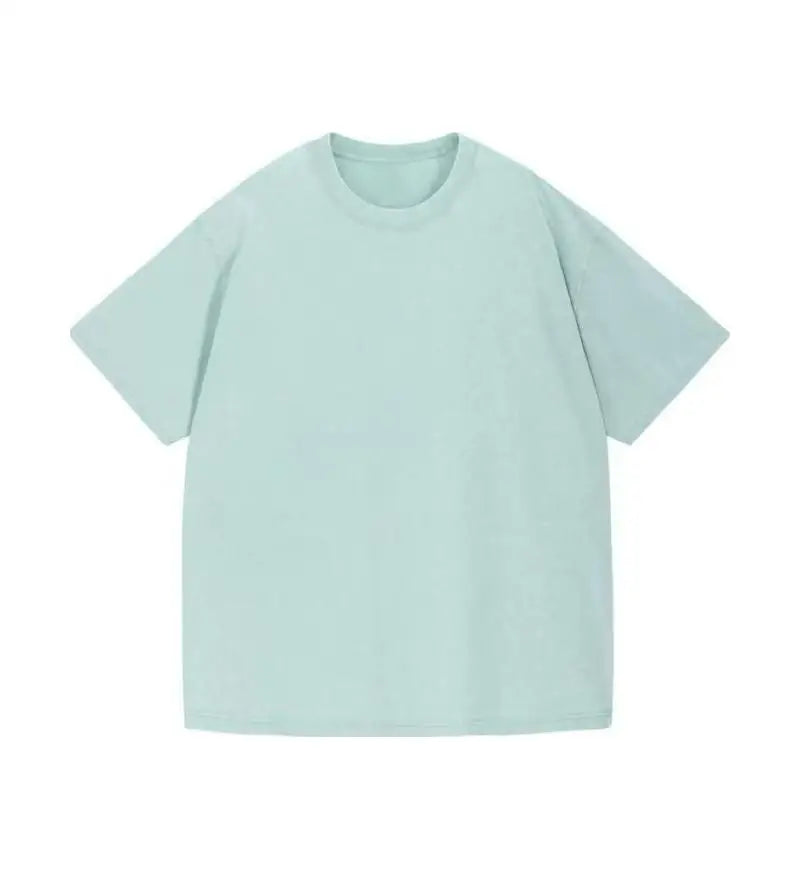 Custom Your LOGO Hip Hop Streetwear Men 100% Cotton T-shirts Oversized Washed Top Tee Unisex Summer Retro Brand Personalized