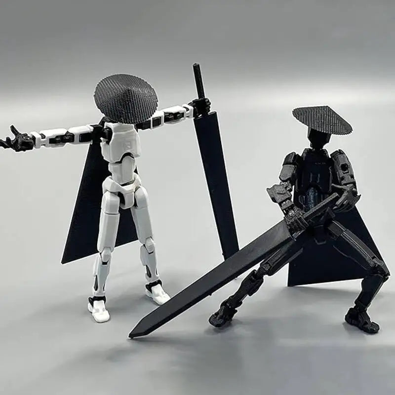 13 Action Figure Set 3D Printed Multi-Jointed Movable T13 Lucky13 Dummy Mobile Robot Desktop Decorations for Game Lovers Toy