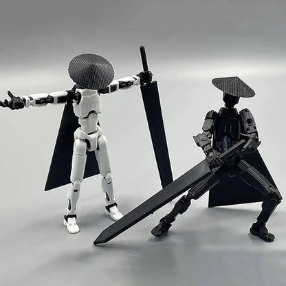 13 Action Figure Set 3D Printed Multi-Jointed Movable T13 Lucky13 Dummy Mobile Robot Desktop Decorations for Game Lovers Toy