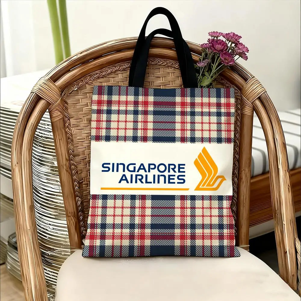 Singapore Airlines Storage Bags Handbag Women Casual Underarm Top Handle Bag Lady Shopping Travel Bags