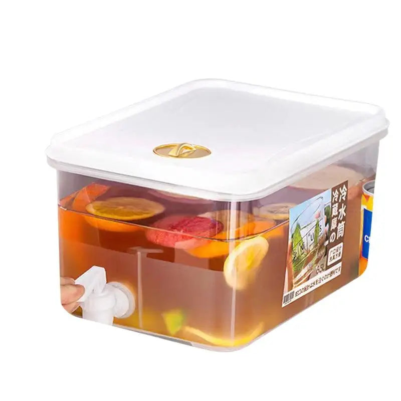 ☭6.5L Large Capacity Cold Water Pitcher Cold Kettle With Faucet In Refrigerator Iced Beverage Dispenser Refrigerator And Spigot