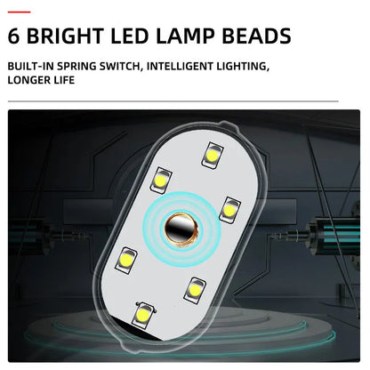 Car Interior Dome Light Finger Touch Sensor Mini LED Reading Lamp Car Roof Magnets USB Charging Atmosphere Lamp